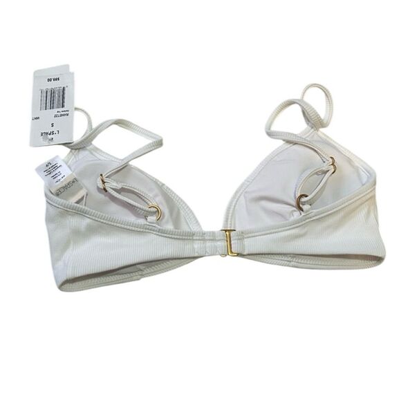 L*Space NWT Eco Chic Econyl® Helena Bikini Top In White Size Small - Picture 10 of 11